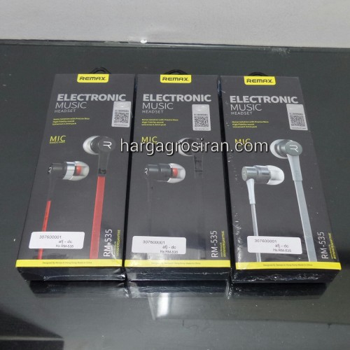 HeadSet Kabel Stereo Remax + MIC / Iphone / Samsung / Windows phone - RM-535