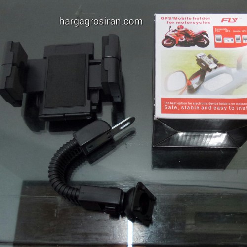 HSM-002 Holder Motor Untuk SmartPhone dan Handphone Pasang di spion Motor - M002