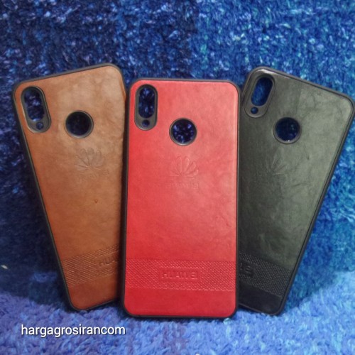 Huawei Nova 3i Elegan Leather Back Case - Silikon Bahan Kulit Design Simple dan Stylish Cover Ver.3