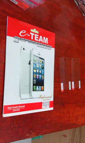 Anti Gores E-Team Iphone 4 dan 4S - Depan Belakang
