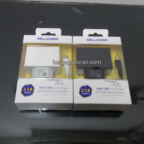 TC Charger / Batok Adaptor USB 2 Output - 2 Ampere / WellComm STHRG