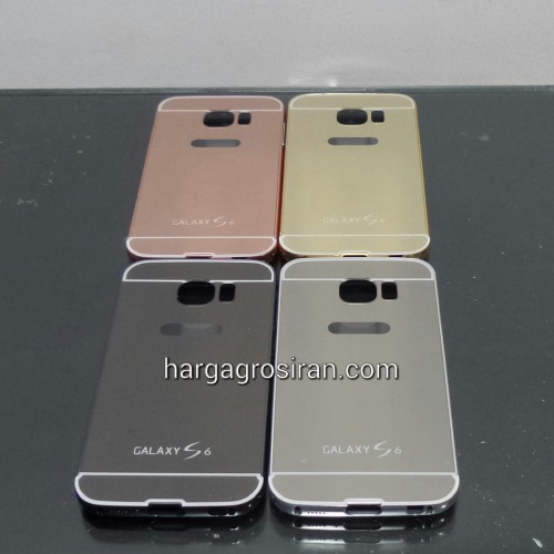 Bumper Mirror Samsung Galaxy S6 - Bumper Kaca Plus Tutup Cover Belakang