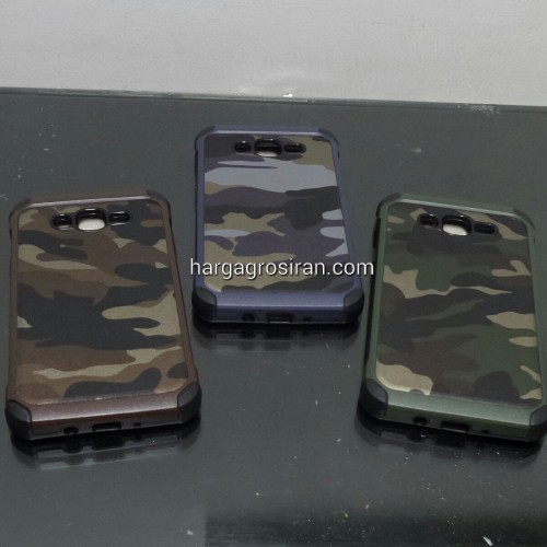 Slim Army Samsung Galaxy J7 2015 / J7 Core - Back Case / Cover Armor / Loleng TNI / Abri / Brimob /