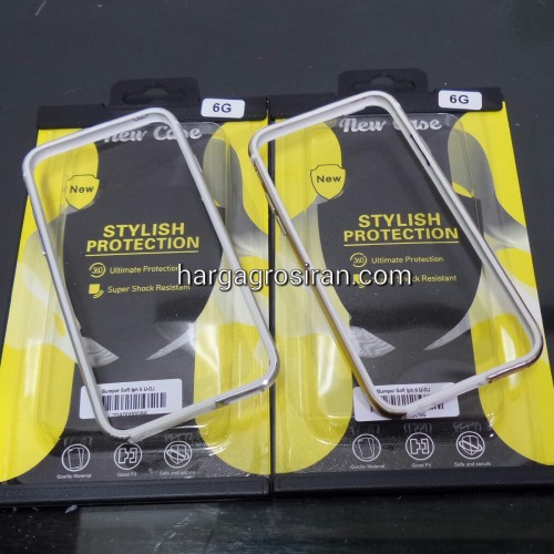 Bumper Iphone 6 / 6S / Metal Bumper TPU Soft Case / Aluminium Lapis Karet Full Proteksi