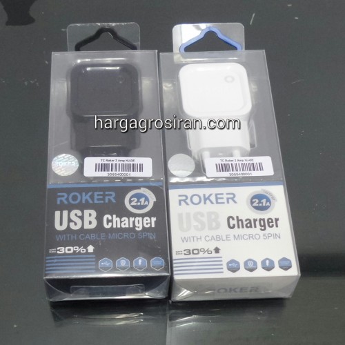 TC Charger / Batok Adaptor Micro USB 1 Output - 2 Ampere / Roker RK-C01