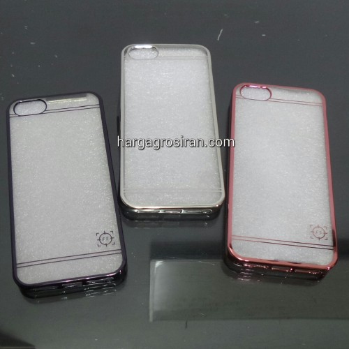 Chrome FS Iphone 5G - Softshell Pinggirannya Karet / Silikon Case / Cover / Ultra thin