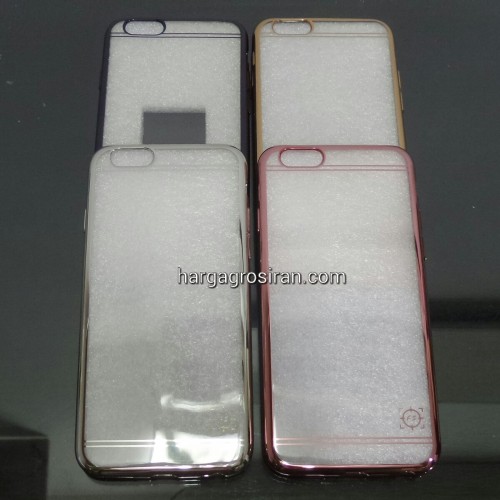 Chrome FS Iphone 6G - Softshell Pinggirannya Karet / Silikon Case / Cover / Ultra thin