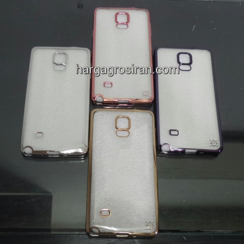 Chrome FS Samsung Galaxy Note 4 - Softshell Pinggirannya Karet / Silikon Case / Cover / Ultra thin