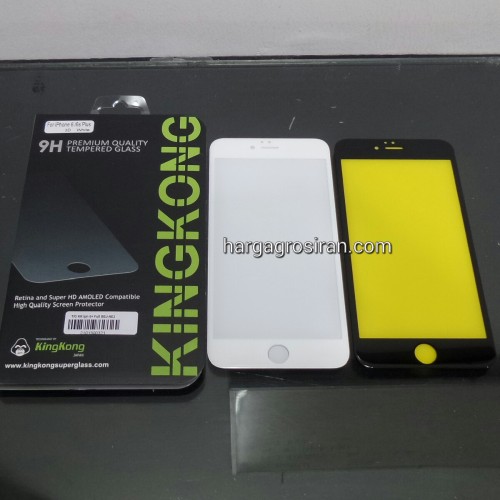 KingKong Iphone 6 Plus / 6s Plus - 5.5 Inch Full Layar / Curved Apple Tempered Glass Anti Gores Kaca