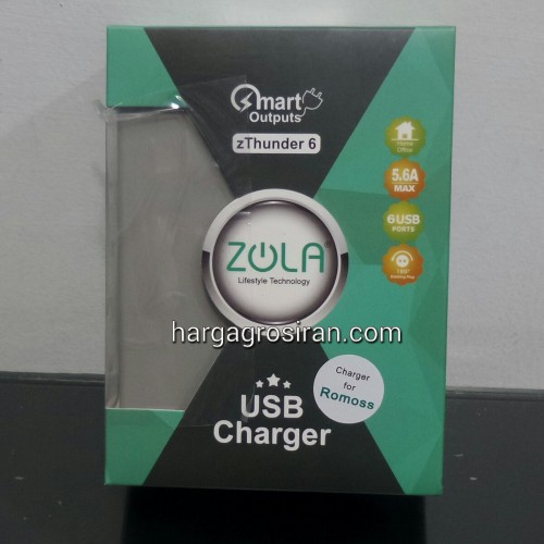 Batok Charger Adaptor zThunder 6 / ZU6M Zola - 6 Output / USB Ports / Multi Port