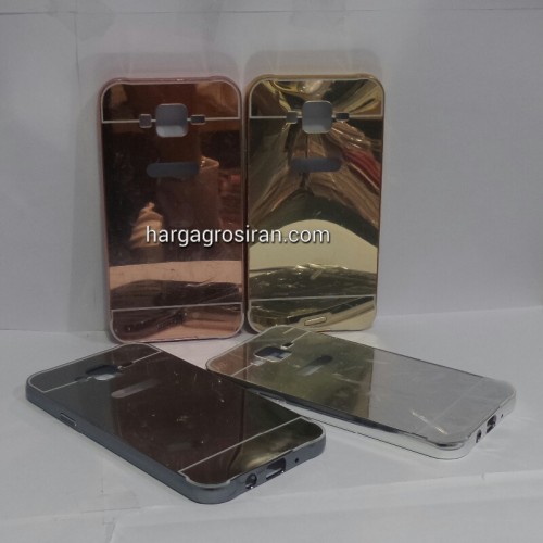 Bumper Mirror Samsung Galaxy J7 2015 / J7 Core - Bumper Kaca Plus Tutup Cover Belakang