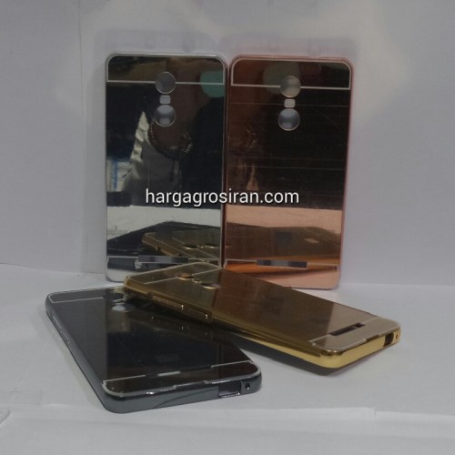 Bumper Mirror Xiaomi Redmi Note 3 - Bumper Kaca Plus Tutup Cover Belakang