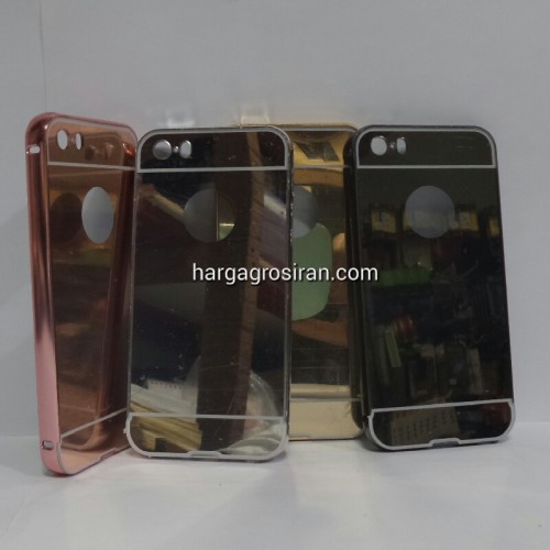 Bumper Mirror Iphone 5 / 5s - Bumper Kaca Plus Tutup Cover Belakang