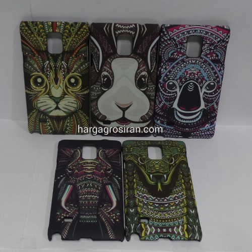 LUXO Samsung Galaxy Note 4 - Hardcase / Back Case Motif Batik Animals Abstrak Glow In The Dark