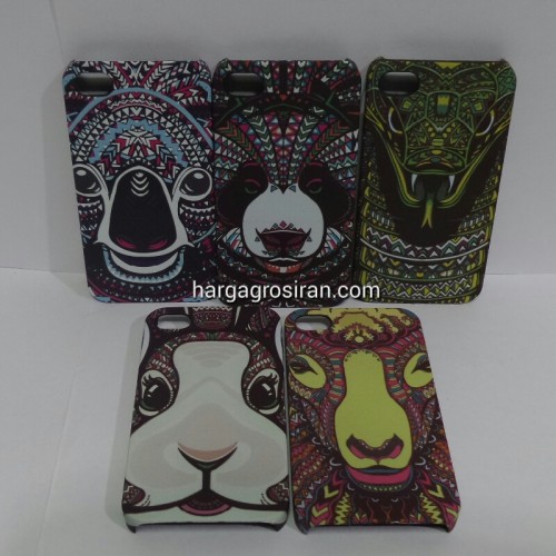 LUXO Iphone 4 / 4s - Hardcase / Back Case Motif Batik Animals Abstrak Glow In The Dark