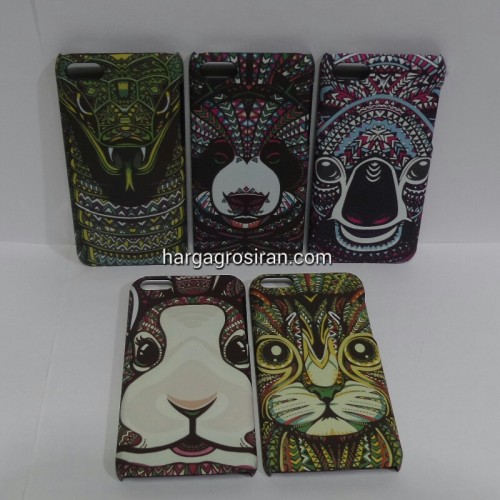 LUXO Iphone 5C - Hardcase / Back Case Motif Batik Animals Abstrak Glow In The Dark