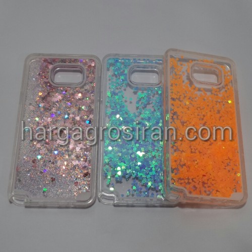 Case Air Glitter Samsung Galaxy Note 5 - Silikon / Softshell Berisi Air Manik - Manik