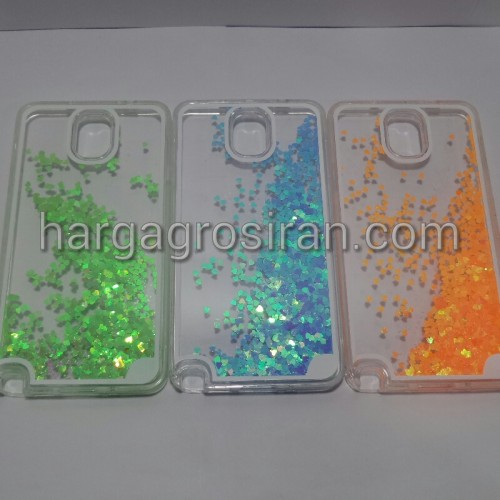 Case Air Glitter Samsung Galaxy Note 3 - Silikon / Softshell Berisi Air Manik - Manik