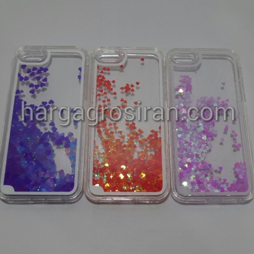 Case Air Glitter Iphone 5 / 5s - Silikon / Softshell Berisi Air Manik - Manik