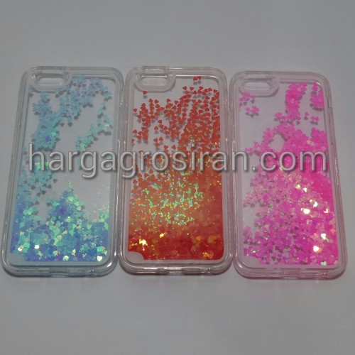 Case Air Glitter Iphone 6 / 6s - Silikon / Softshell Berisi Air Manik - Manik