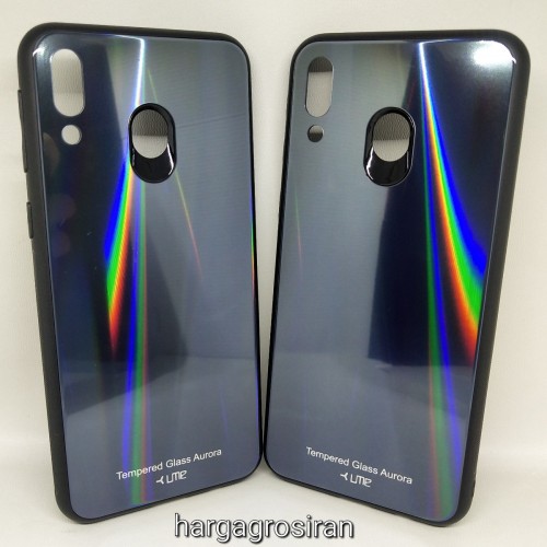 Case Aurora Glass Original UME Samsung Galaxy M20 - Back Case - Cover - Glass Case UME