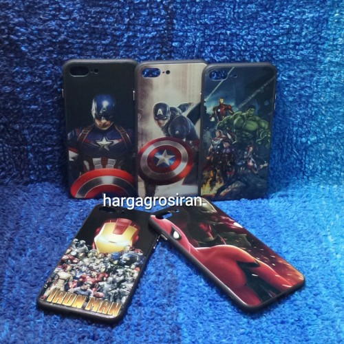 Fuze Art Motif Man Ver.3 Iphone 7+ - Case 3D Timbul - Bahan Fuze Pinggir karet - Silikon - Cover