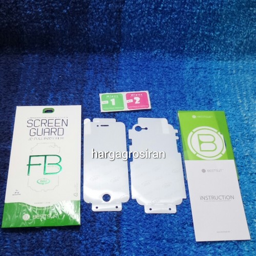 Anti Gores FS Iphone 8 - Full Set dan Full Body Curved / Depan dan Belakang 0.1 mm