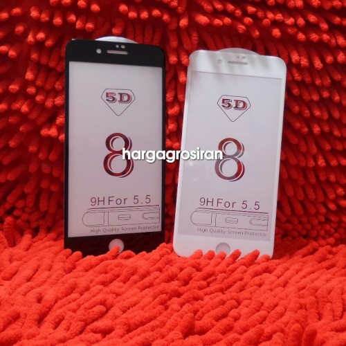 Tempered Glass Iphone 8 Plus / 5D / Full Body / Anti Gores Kaca