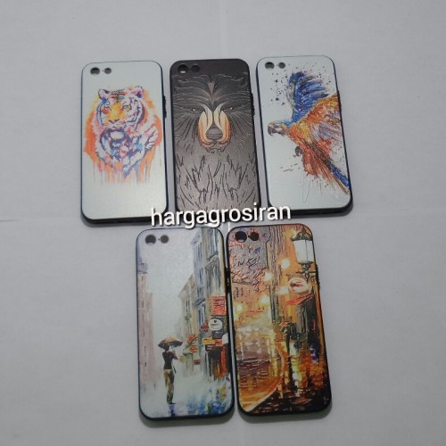 Softcase Art Iphone 5 / 5s - Case Seni Lukisan Ukiran 3D Timbul - Bahan Fuze Pinggir karet