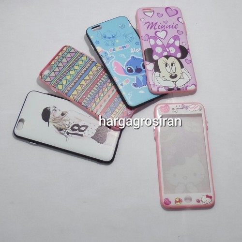 Softcase Tempered Glass Motif Iphone 6 Plus / 6S Plus