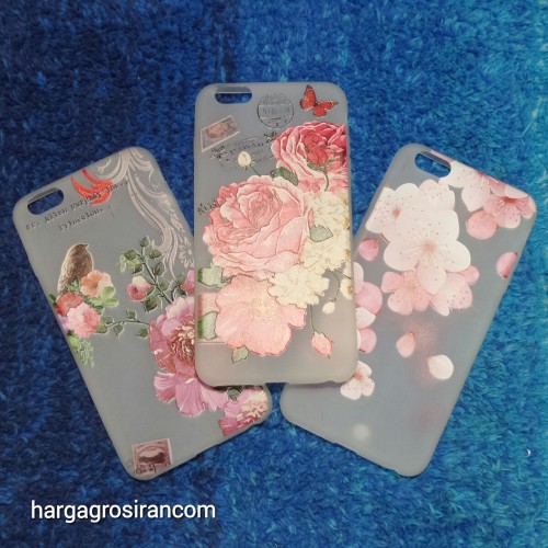 Iphone 6 Plus Sakura Case Motif Bunga Bahan Softshell - Fashion Flower Back Cover