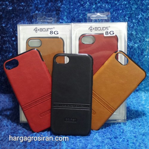 Iphone 7/8 Elegan Leather Back Case - Silikon Bahan Kulit Design Simple dan Rapi cover Ver.2