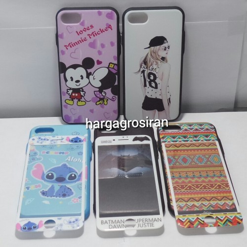 Softcase Tempered Glass Motif Iphone 7 / 7S