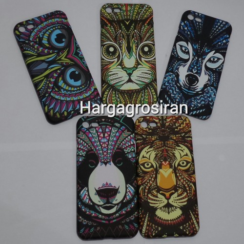 LUXO Iphone 7G - Hardcase / Back Case Motif Batik Animals Abstrak Glow In The Dark