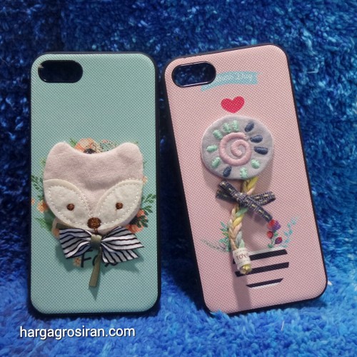 Iphone 7 / 8 - Silikon FS Motif Design Korean Cute Styles Boneka Bahan Kain / Back Soft Case