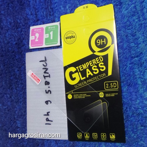 Iphone XS 5.8 Inch - Tempered Glass Std / Anti Gores Kaca - Tidak Ada Garansi