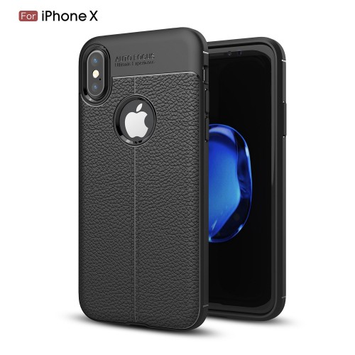 Iphone X - Case Kulit Auto Focus - Softshell / Silikon / Cover / Softcase