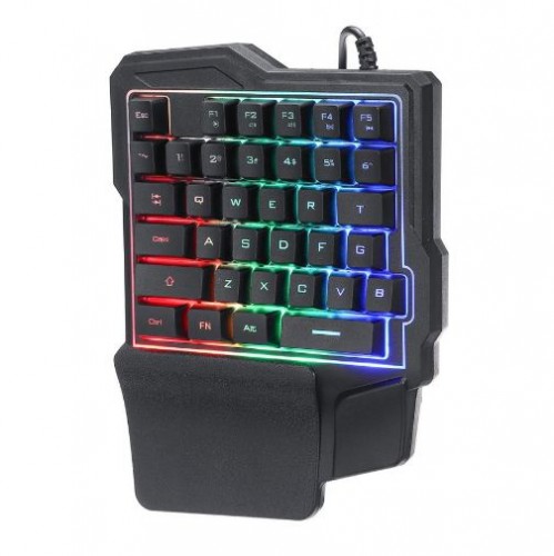 KYB-018 SOHA Keyboard Single Hand Gaming Mechanical Handed RGB Rainbow Light K7