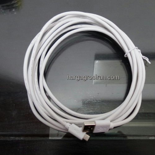 Kabel Charger 3 Meter Micro USB For Samsung / Blackberry Bahan Tebal dan Awet