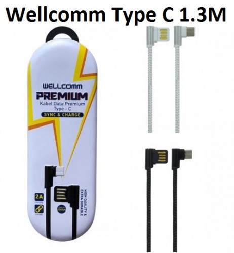 Kabel Data Gaming Type C 130cm 2A Kabel Charger Type C Wellcomm Premium