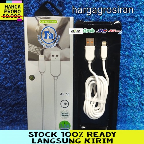 ONDA AL-35 Iphone Kabel Data USB Ligthing Fast Charging 3.4A 120cm Quality Trusted Bahan Tebal STRDY