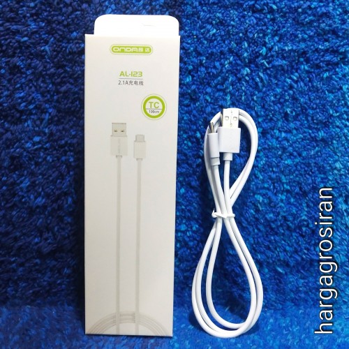 ONDA AL-123 Type C Kabel Data Type C Support Fast Charging 2.1A 100cm Quality Trusted - STRDY
