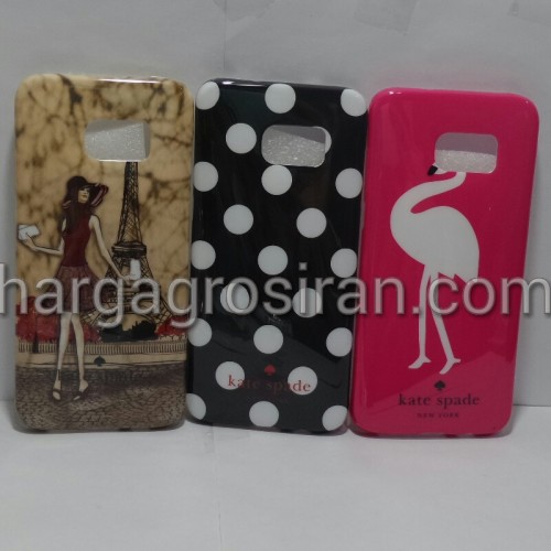 Kate Spade Samsung S7 Edge - Softshell / Silikon Motif / Back Case / Cover