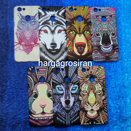 LUXO Oppo F5 - Hardcase / Back Case Motif Batik Animals Abstrak Glow In The Dark