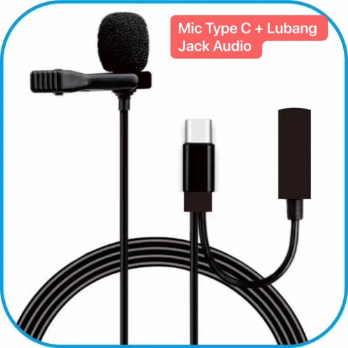 MIC-012 SOHA Mic Pro Khusus Android Type C Live Streaming Smule IG Youtuber Presentasi Lavalier Microphone Clip Kondensor