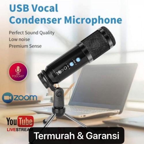 MIC-015 Microphone Mic Condenser USB Vocal Recording Laptop PC MacBook Mac OS  / USB Mikrofon Studio Podcast Youtube Podcasting Zoom Webinar