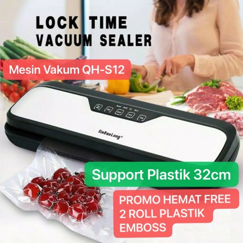 MVS-09 QH-S12 32cm Mesin Vacum Makanan Food Vacuum Sealer XinBaoLong Alat VAKUM Press Plastik Bungkus Packing Bags Machine Makanan Kering Basah Kedap