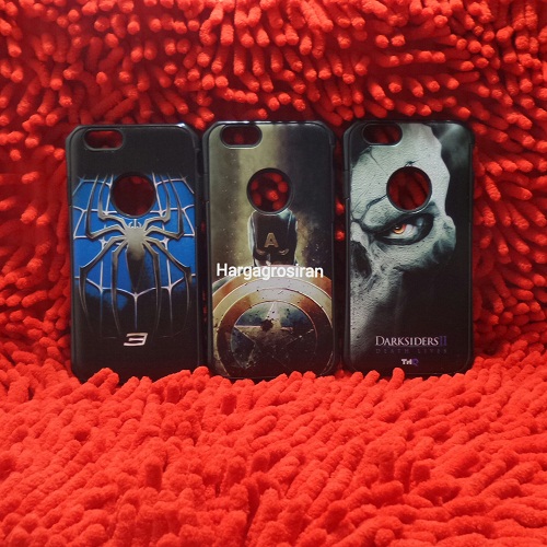 Man Case Iphone 6 / 6S Model Spigen Motif Superman / Spider / Captain Amerika