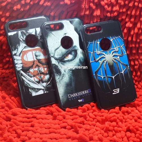 Man Case Iphone 7 Plus /  7s Plus  Model Spigen Motif Superman / Spider / Captain Amerika