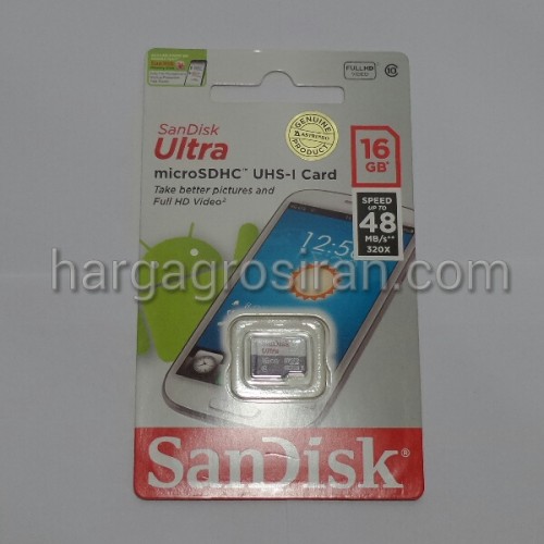 Memory MicroSD SanDisk Ultra 16GB Class 10 Speed Up To 48MB/S